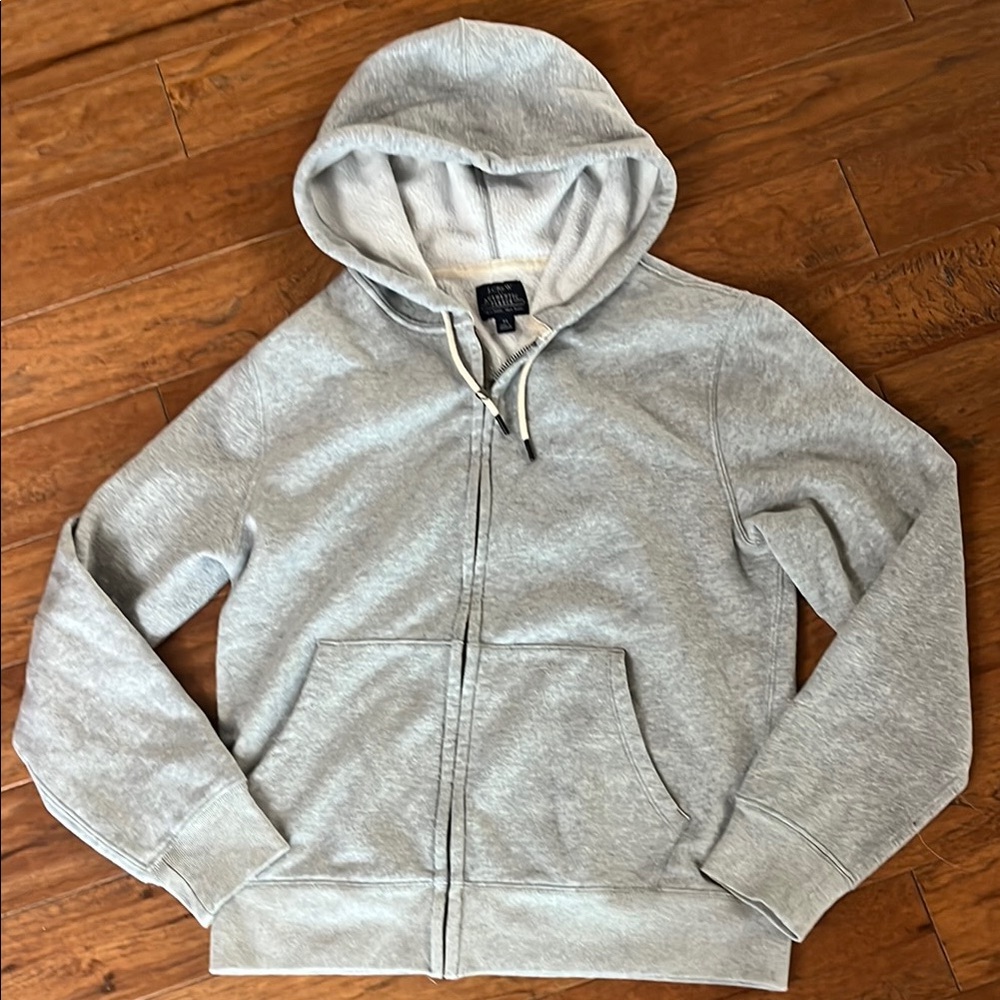 J. Crew Heather Gray Full-Zip Hoodie